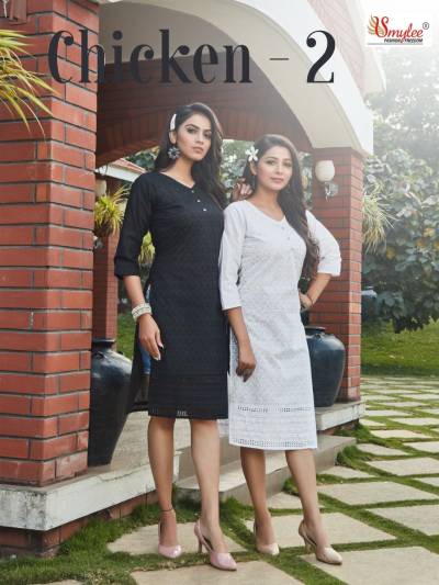 Chiken Vol 2 By Smylee Cotton Daily Wear Kurti Collection